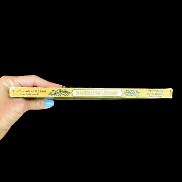 Dandelion Library 2-in-1 Book Tale of Peter Rabbit & Travels of Babar Vtg Child - Picture 2 of 12